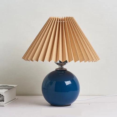 Korean pleated table lamp - vue 12 sur 25