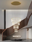 Modern long spiral design lamp for indoor hotel and hall