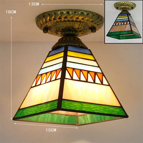 Modern creative glass LED ceiling light with 7W E27 bulb - vue 29 sur 30