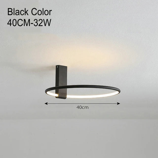 Scandinavian design round LED ceiling light in decorative metal and aluminium