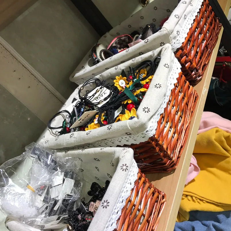 paniers de rangement en rotin faits main pour diverses utilisations - vue 6 sur 16