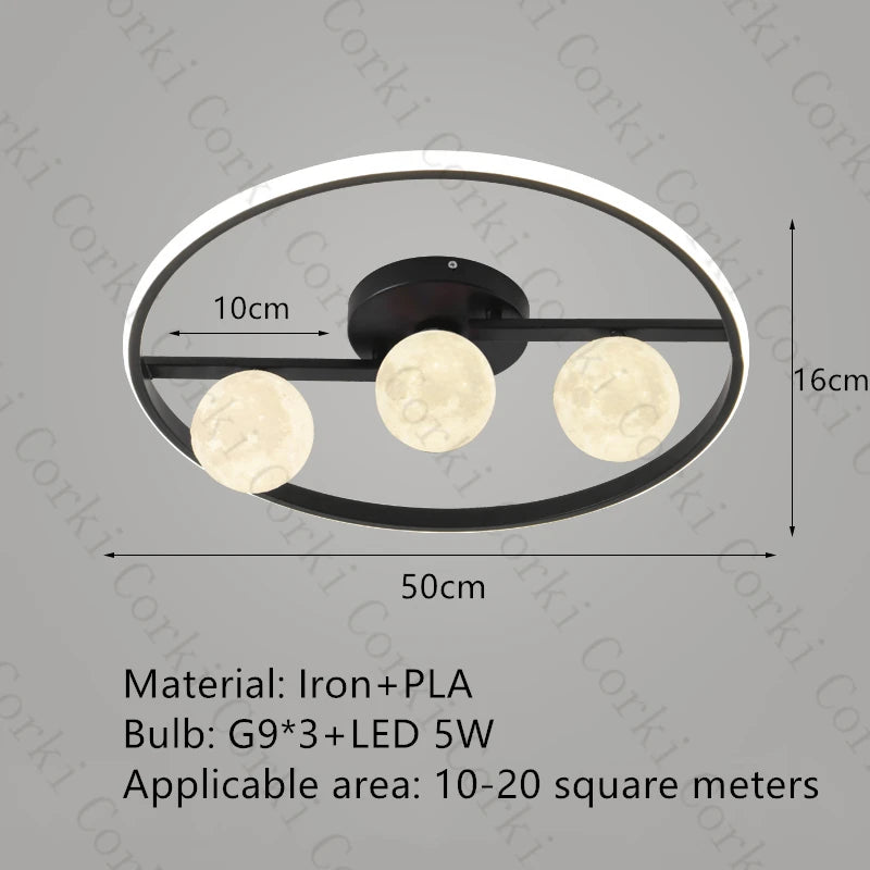 designer ceiling light in black and gold metal with white ball for modern interiors - vue 13 sur 18