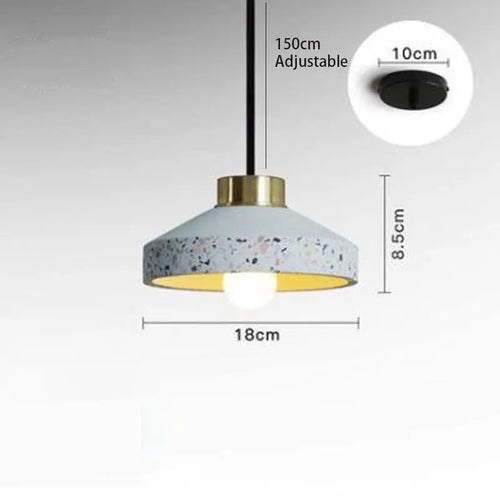 Vintage cement pendant light for bar and café - vue 14 sur 14