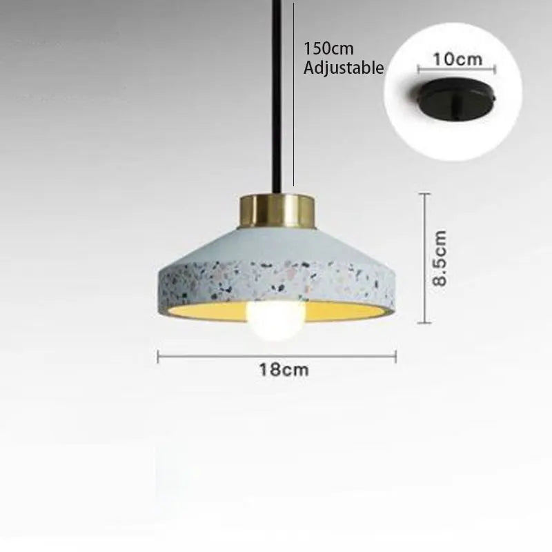 Vintage cement pendant light for bar and café - vue 13 sur 14