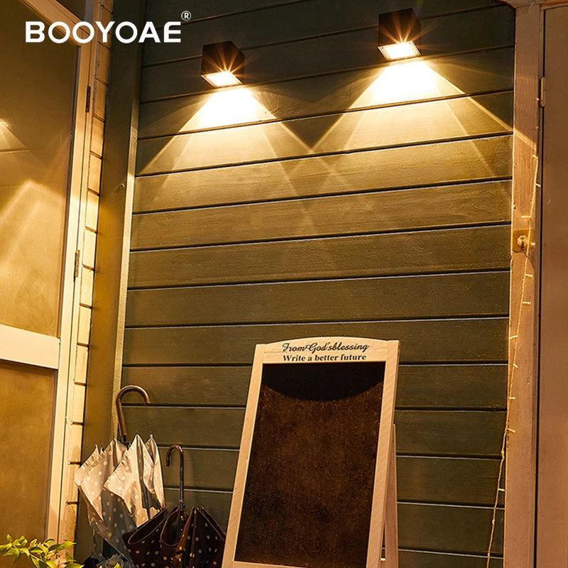 Outdoor solar wall light with motion sensor, IP65 waterproof - vue 5 sur 9