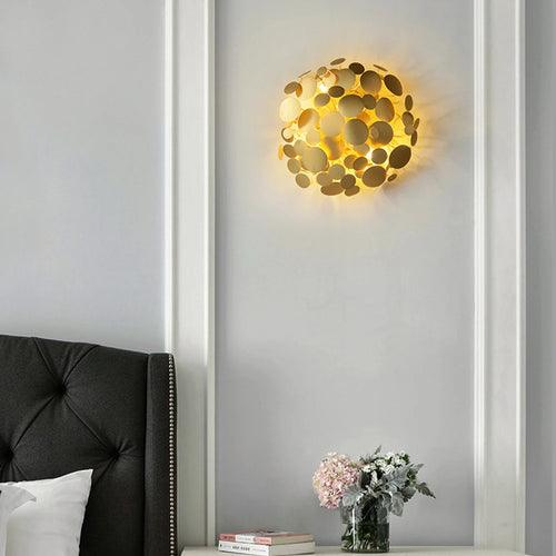 Modern golden maple leaf wall light - vue 4 sur 11