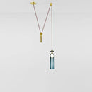 Glass and metal pendant light for modern interior decor