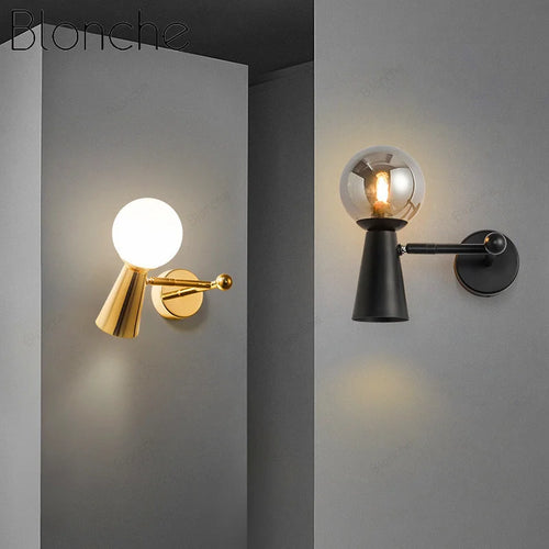 Rotatable glass head wall light for interior decoration - vue 2 sur 12