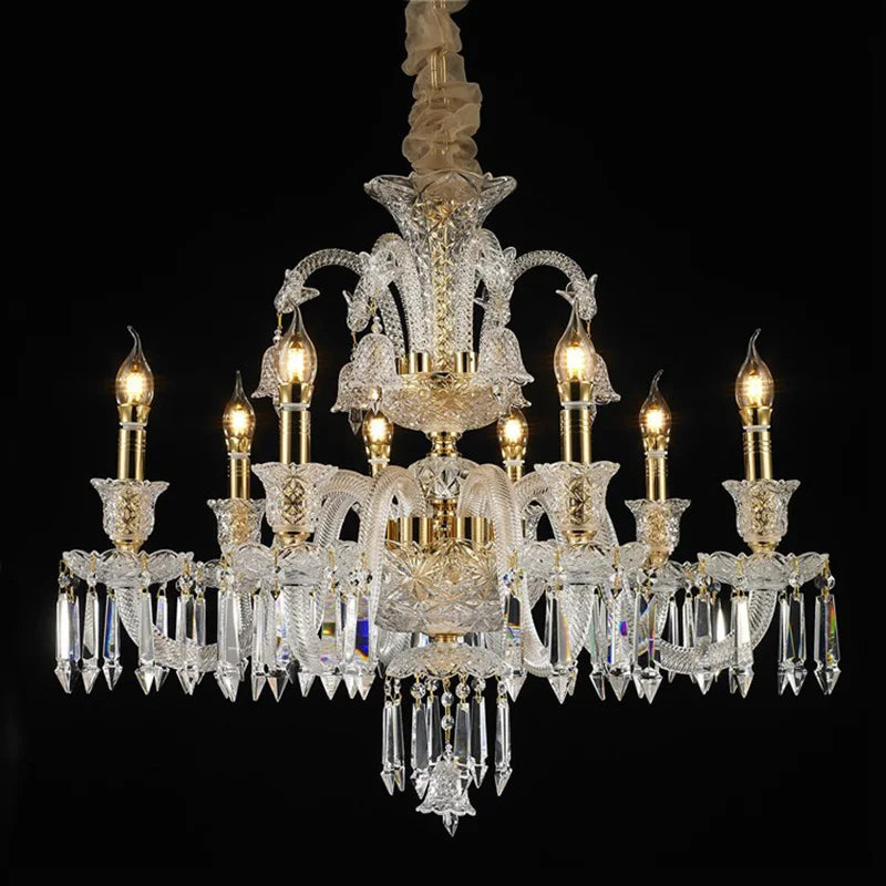 European crystal chandelier for modern and elegant decor - vue 4 sur 25
