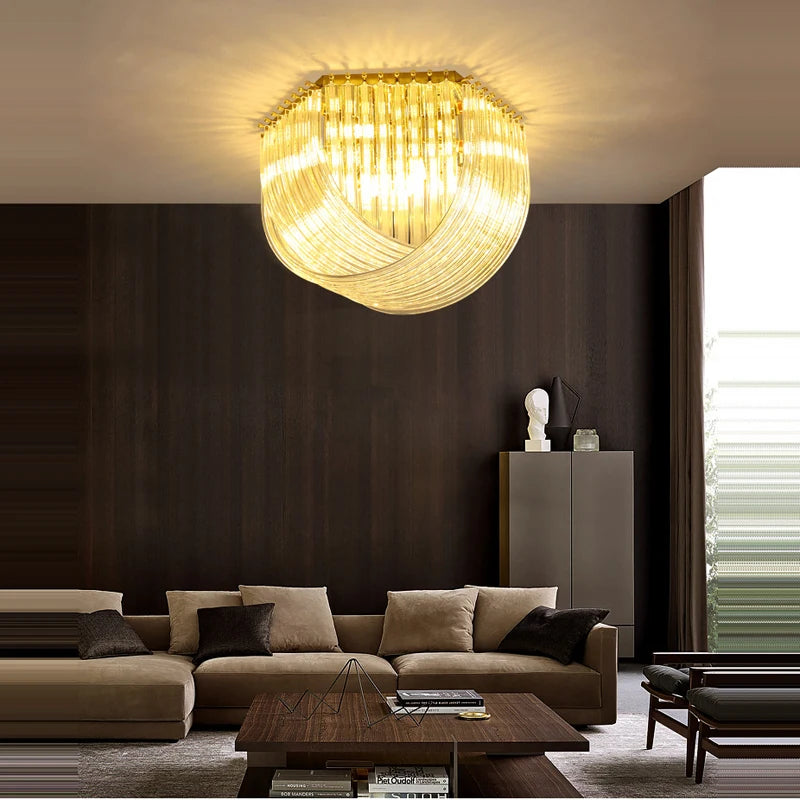 Contemporary chrome and silver hanging chandelier for modern lighting - vue 5 sur 15