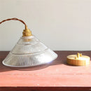 Modern loft LED pendant light in glass and brass