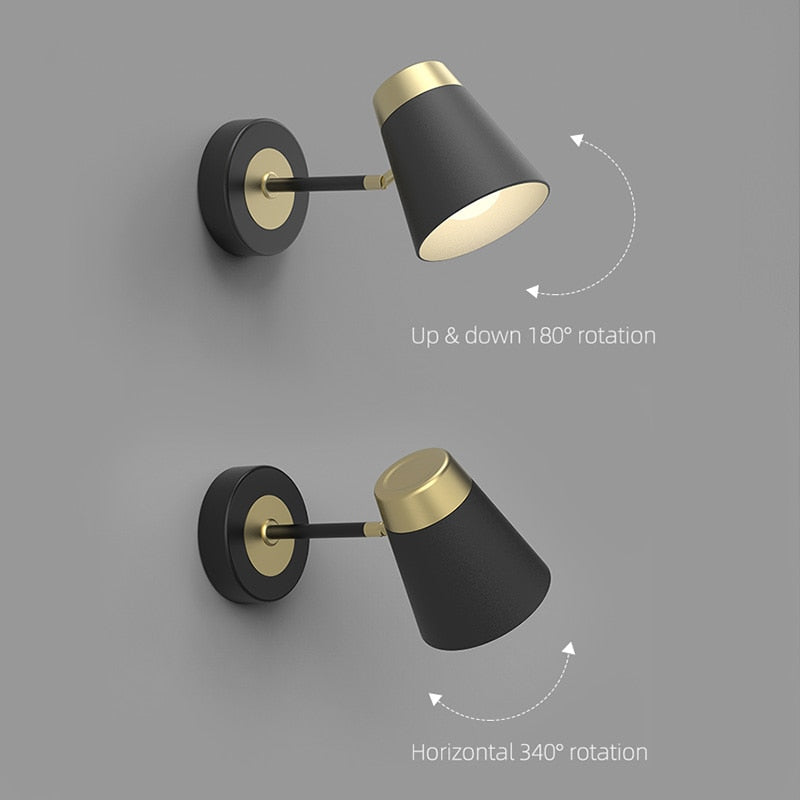 Factory conical LED designer wall light - vue 6 sur 7