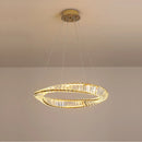 Dimmable gold and silver crystal LED chandelier