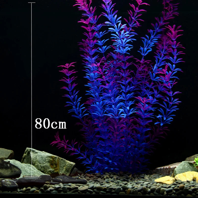 Large artificial aquatic plants for aquarium decoration