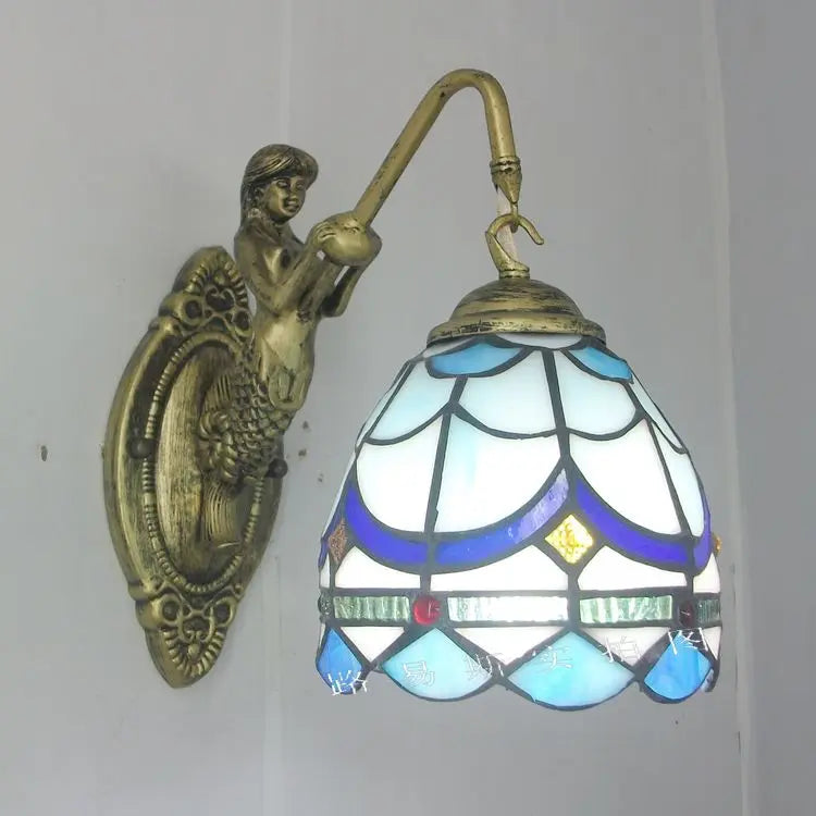 Tiffany style mermaid wall light with elegant design - vue 11 sur 13