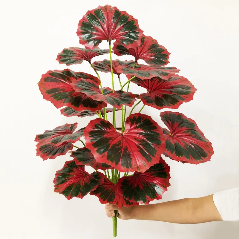 Artificial monstera and palm tropical leaves for indoor decoration - vue 11 sur 18