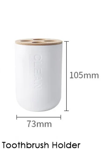 bamboo wood bathroom accessories