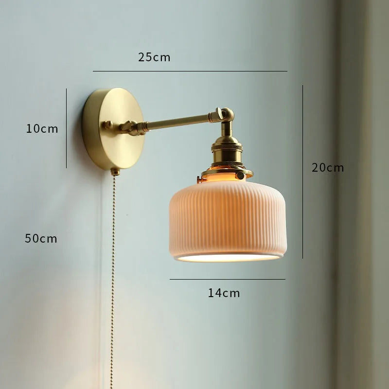 Modern nordic copper LED wall light - vue 9 sur 23