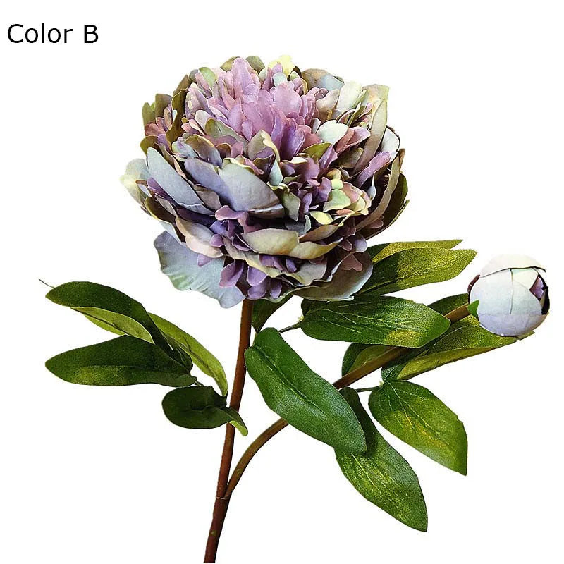 Artificial peony flower branch for elegant decor - vue 12 sur 13