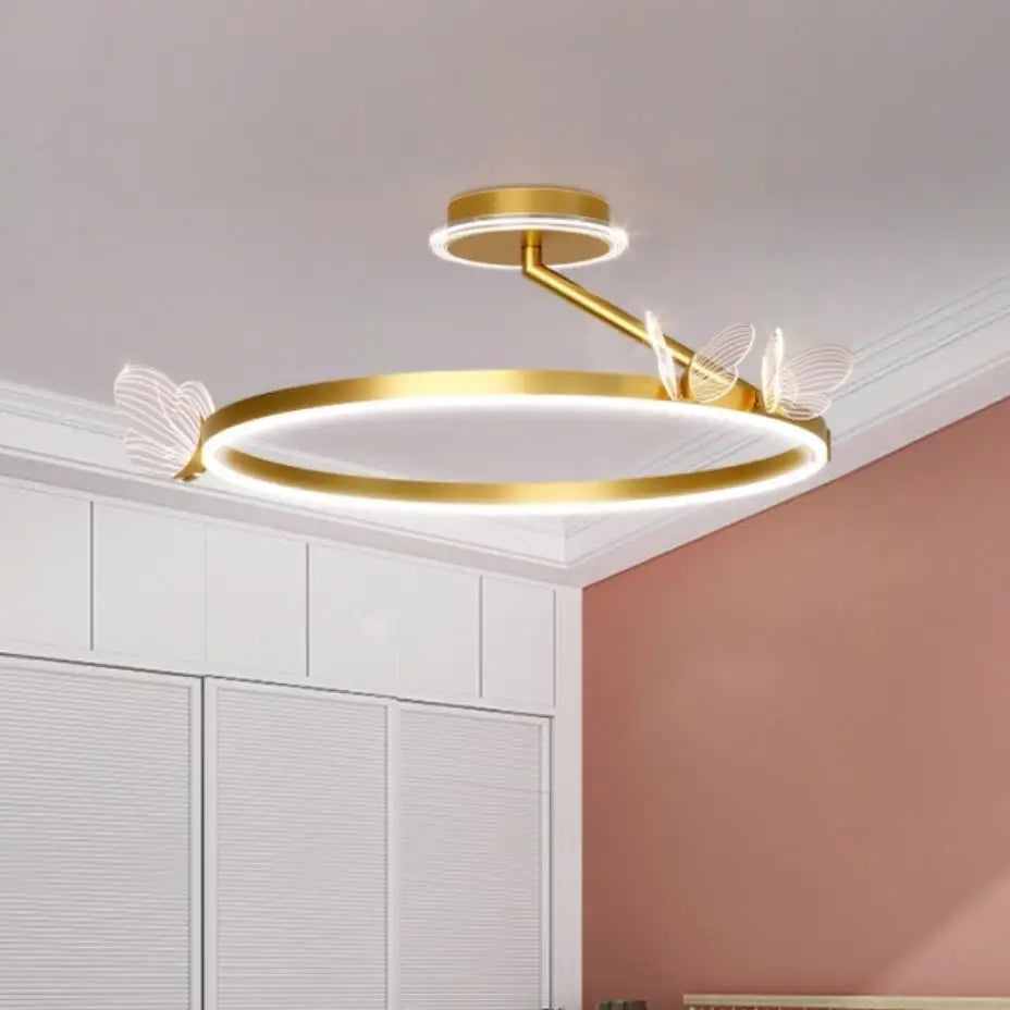 Modern romantic butterfly acrylic wall light - vue 4 sur 17
