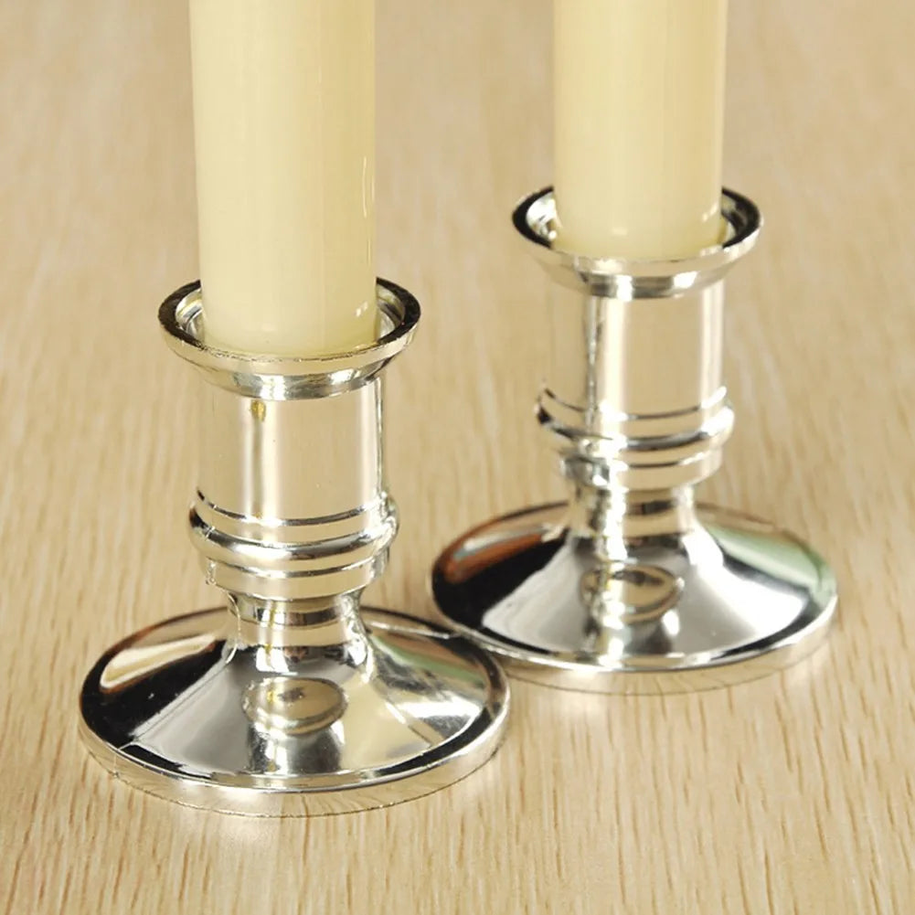 Set of 2 traditional candle holders for weddings and dinners