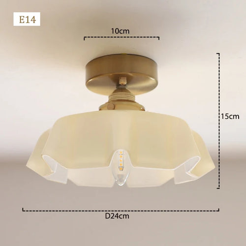Coloured glass flower pendant light - vue 15 sur 16