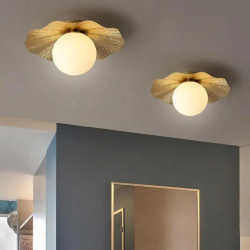 Modern nordic lotus ceiling light for living room - vue 8 sur 10