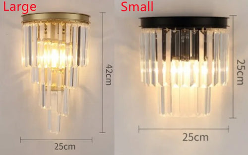 Nordic crystal wall light for modern indoor decor - vue 4 sur 6