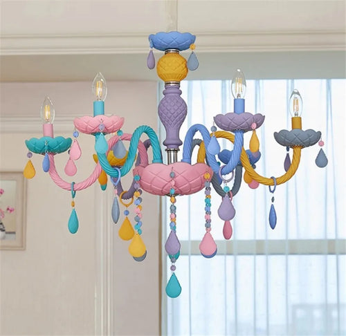 Crystal pendant chandelier for modern and festive decoration - vue 3 sur 6