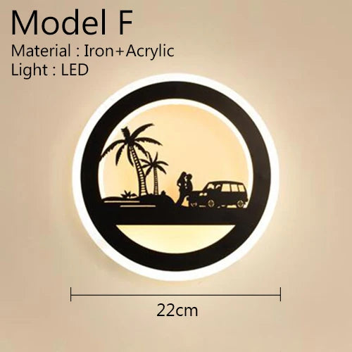 Modern acrylic wall light in American style for elegant interiors - vue 11 sur 23