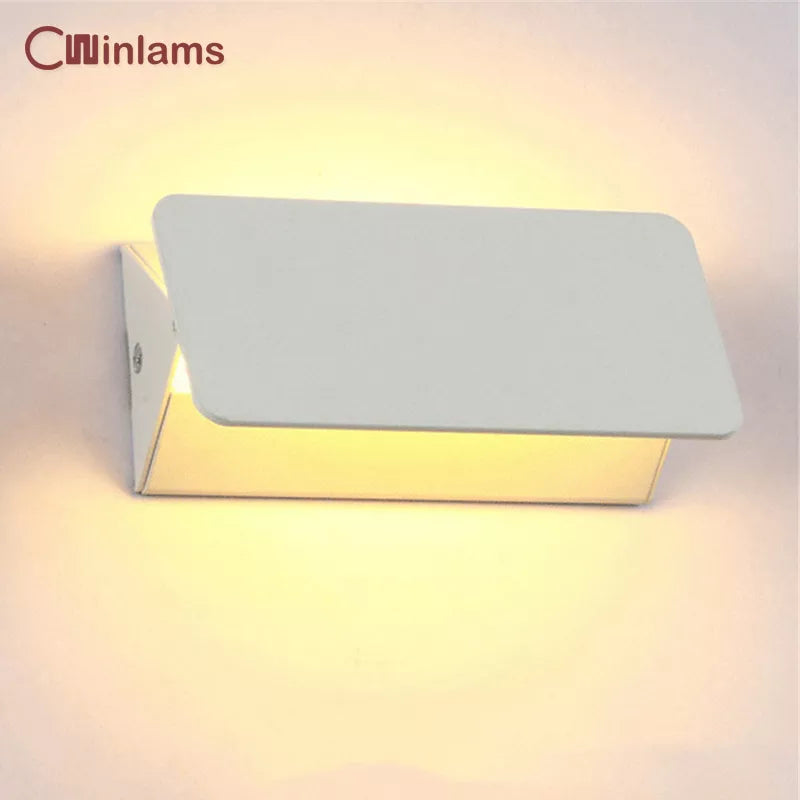 Modern decorative swing bedside wall light