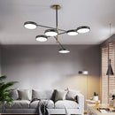 Modern LED chandelier with pipe design for indoor decoration