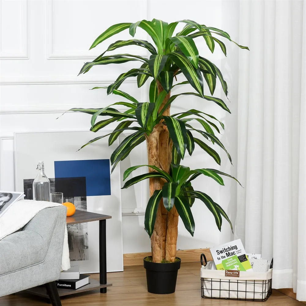 artificial dracaena with pot and moss 66 leaves - vue 5 sur 6