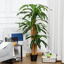 artificial dracaena with pot and moss 66 leaves