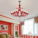Modern iron and glass crystal art deco chandelier pendant light