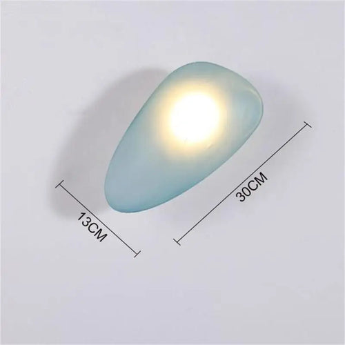 Modern glass pebble LED wall light for interior decor, hotel corridor, ceiling lighting - vue 15 sur 22