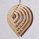 Modern wood pendant light nordic water drop style decorative ideal for lofts