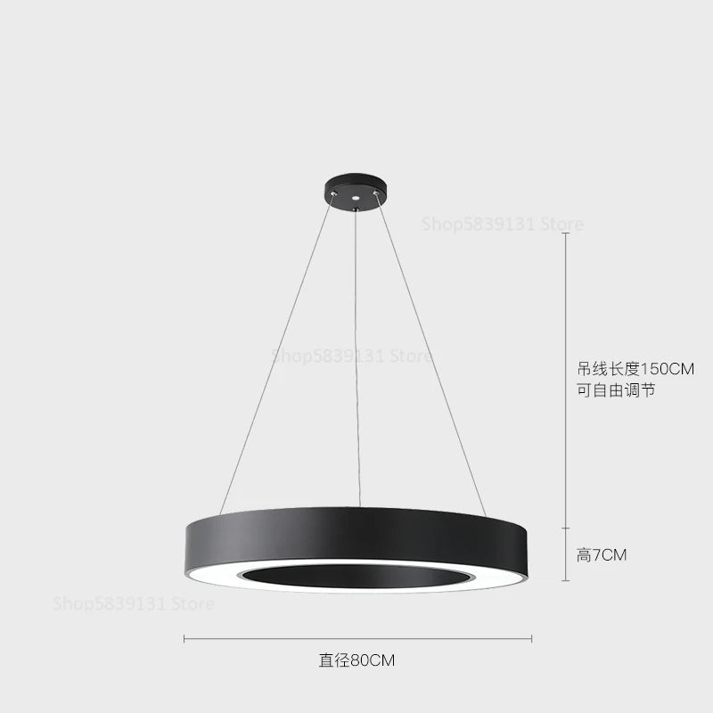 Minimalist metal LED pendant light