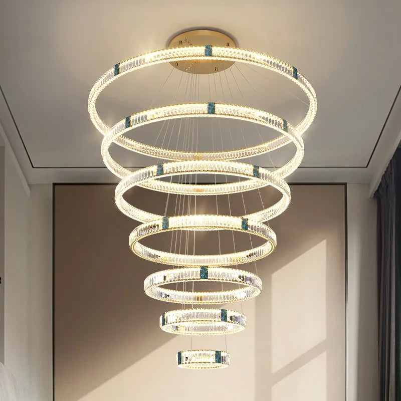 Modern designer crystal pendant light for elegant interiors