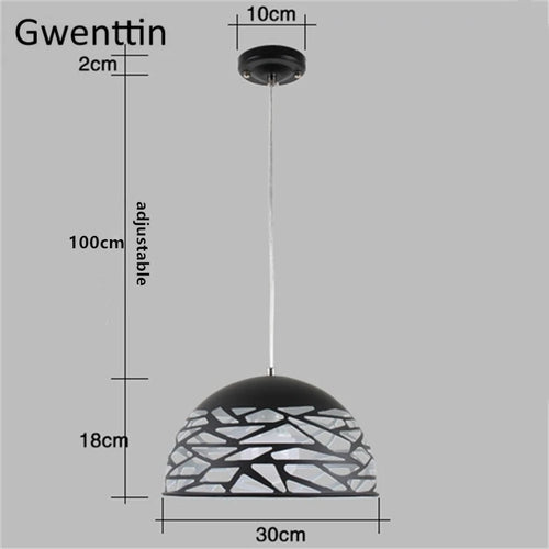 Modern eggshell pendant light for interior decoration - vue 7 sur 8
