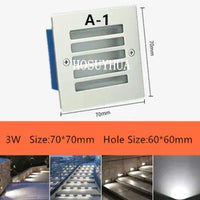 Waterproof IP65 3W 5W LED recessed ground light for stairs, garden, landscape or exterior wall 85–265V