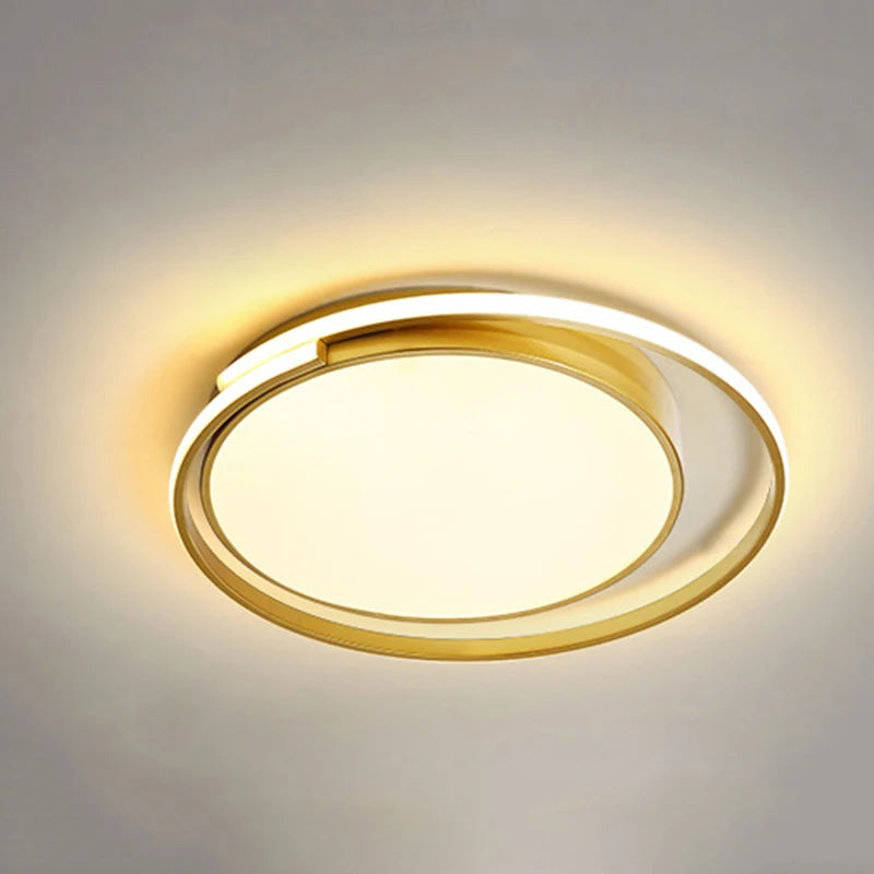 Minimalist aluminium LED ceiling light for hallway