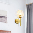 Nordic wall light with luxurious forged glass water pattern
