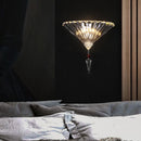 Modern crystal wall light with mirror
