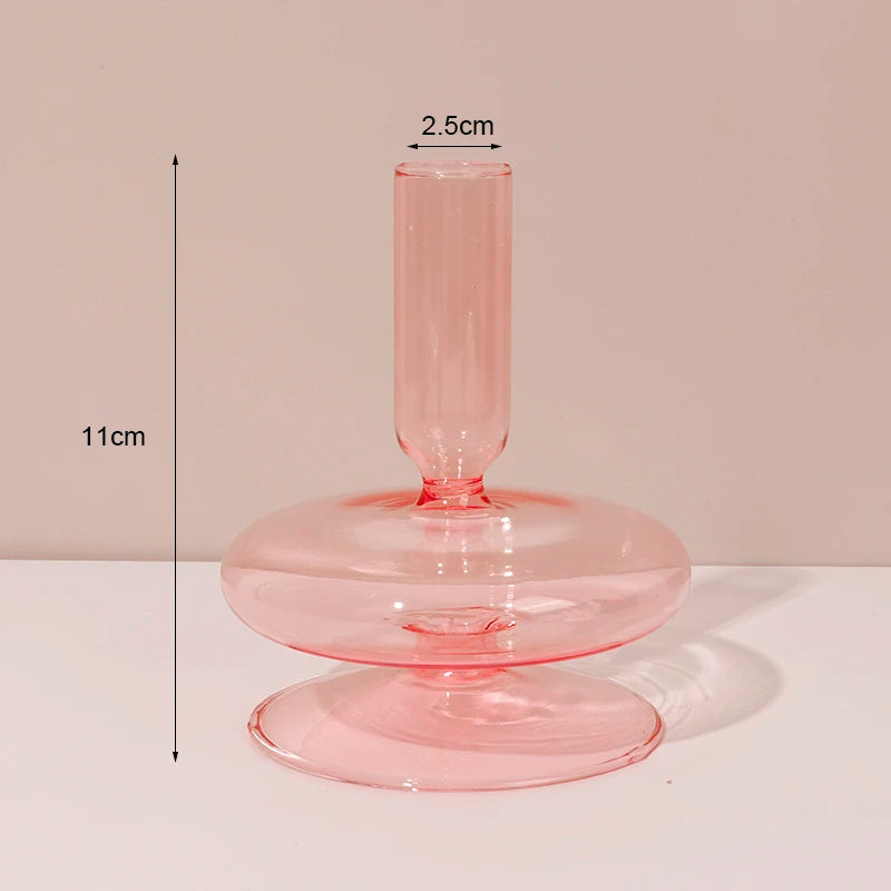 Classic retro glass candle holders for wedding and home decoration - vue 17 sur 17