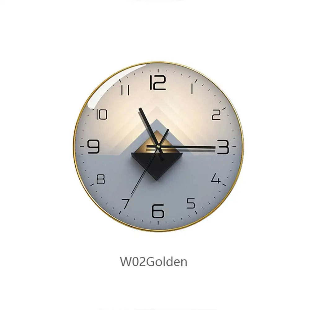 modern design creative geometric decorative glass wall clock - vue 17 sur 18