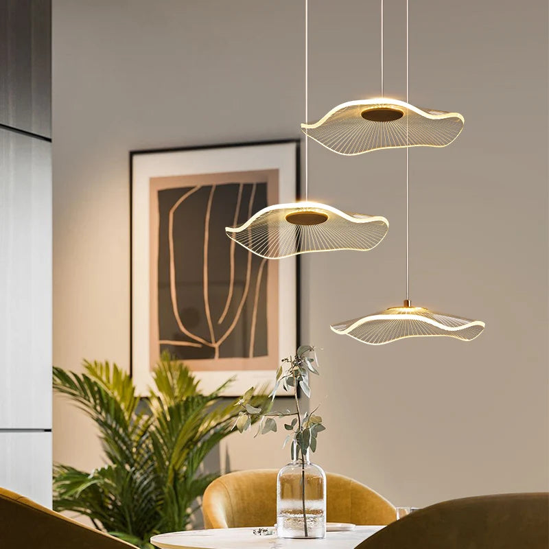 Nordic acrylic chandelier with creative design for elegant spaces
