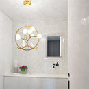 Handcrafted wooden pendant light for modern interior decoration