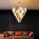 Modern art deco designer stainless steel LED chandelier