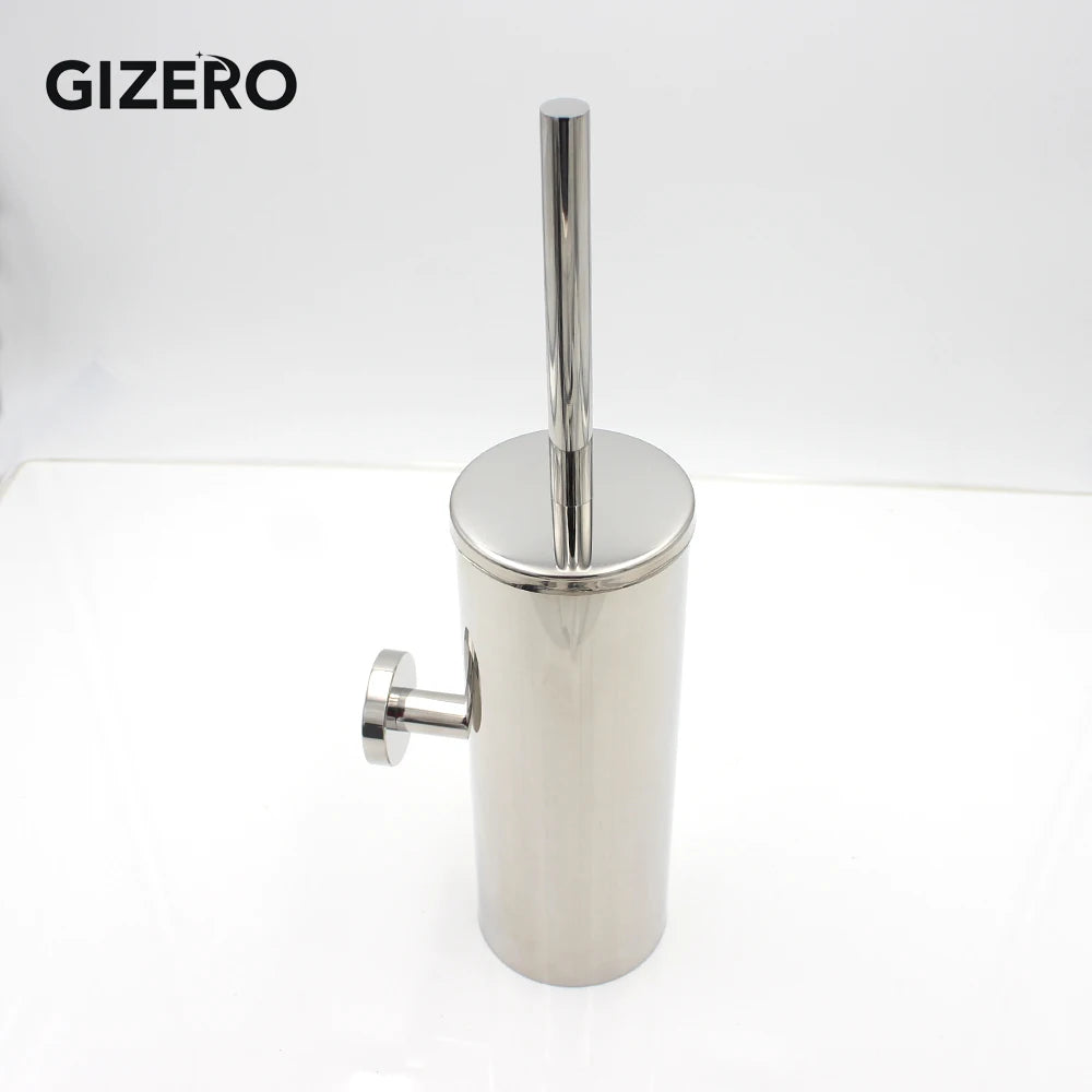 Durable and practical stainless steel toilet brush holder, wall mounted - vue 5 sur 12